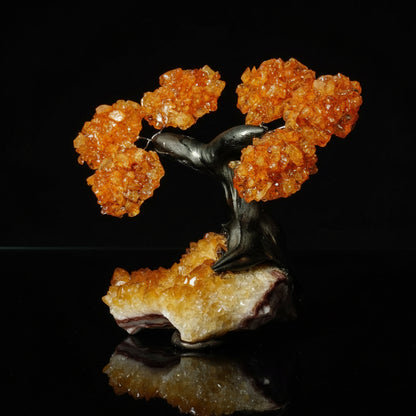 One of a kind Citrine Gemstone Tree on Citrine Stone Base – Spiritual Home Decor