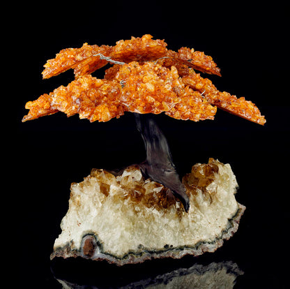 Handcrafted Citrine Gemstone Tree on Citrine Stone Base – Large Spiritual Home Decor Piece