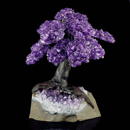 Genuine Amethyst Gemstone Tree on Amethyst Stone Base – Spiritual Home Decor