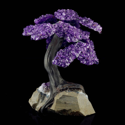 Genuine Amethyst Gemstone Tree on Amethyst Stone Base – Spiritual Home Decor