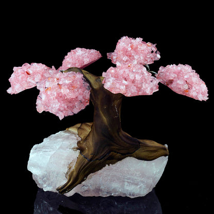 Exclusive Rose Quartz Gemstone Tree on Rose Quartz Base – Healing Home Decor