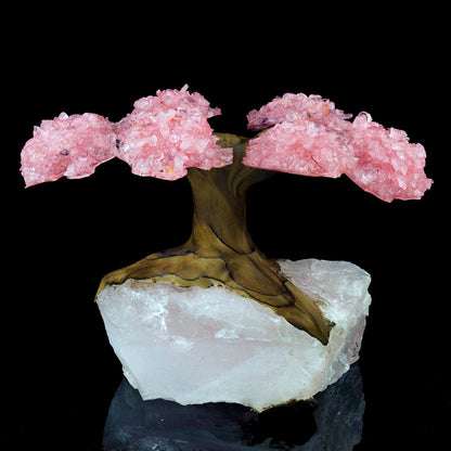 Exclusive Rose Quartz Gemstone Tree on Rose Quartz Base – Healing Home Decor