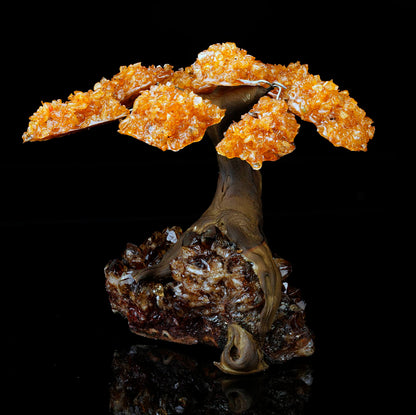 One of a kind Citrine Gemstone Tree on Citrine Stone Base – Spiritual Home Decor