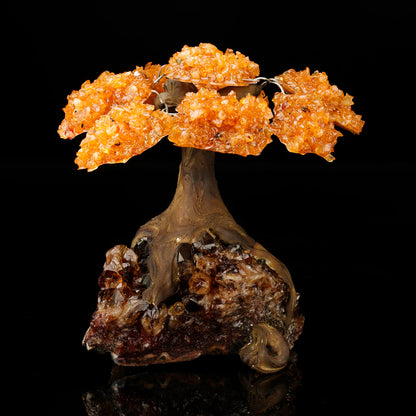 One of a kind Citrine Gemstone Tree on Citrine Stone Base – Spiritual Home Decor