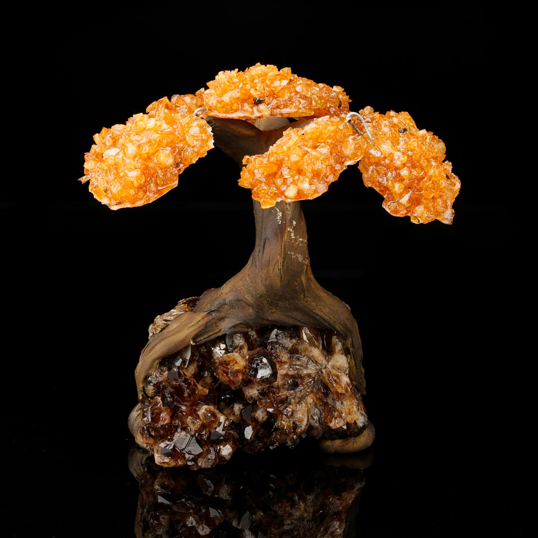 One of a kind Citrine Gemstone Tree on Citrine Stone Base – Spiritual Home Decor