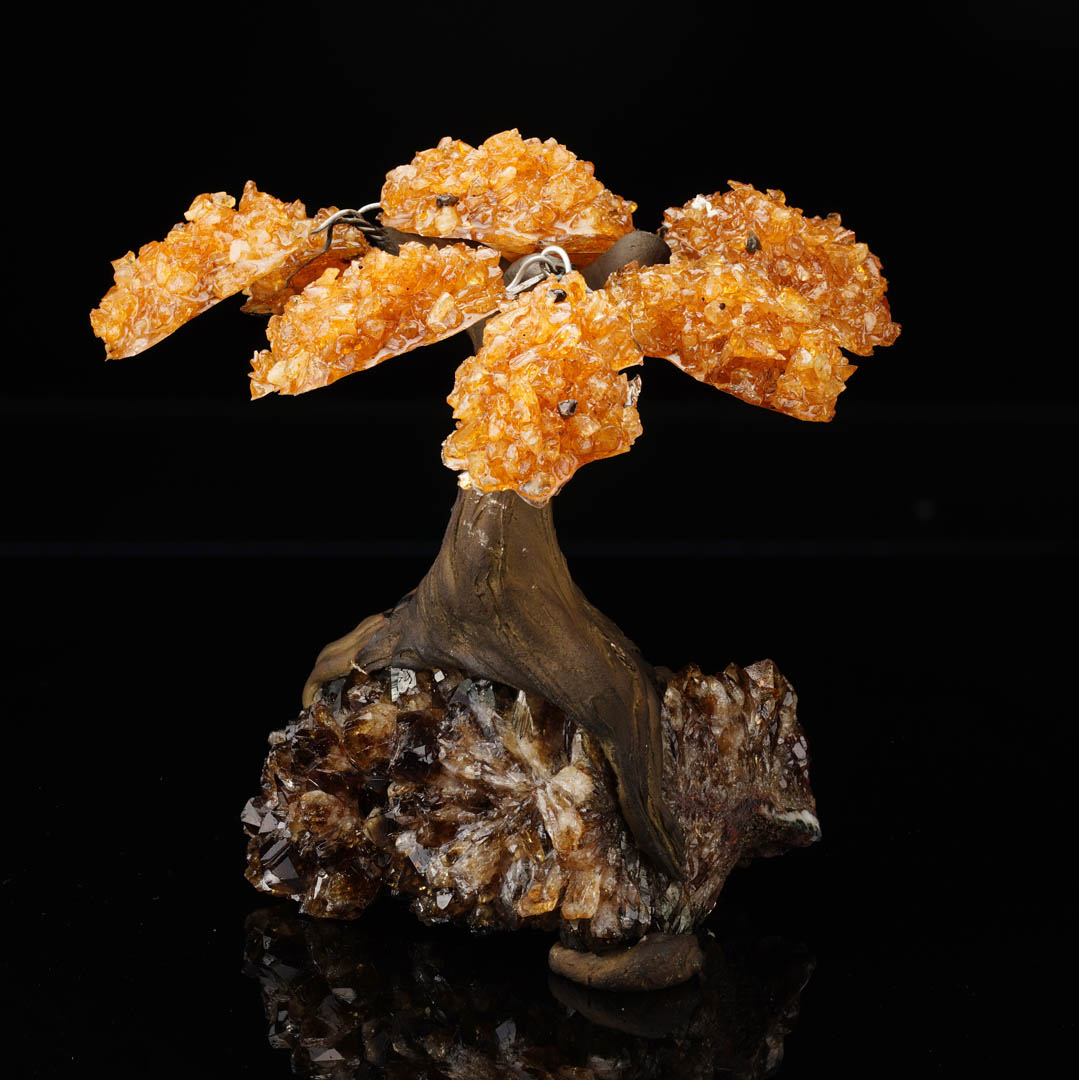One of a kind Citrine Gemstone Tree on Citrine Stone Base – Spiritual Home Decor